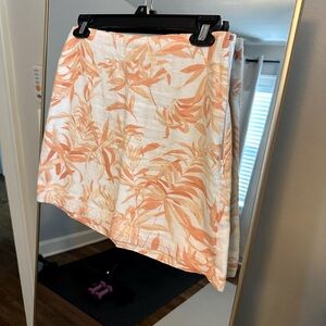 Abercrombie linen blend tropical mini skirt size small